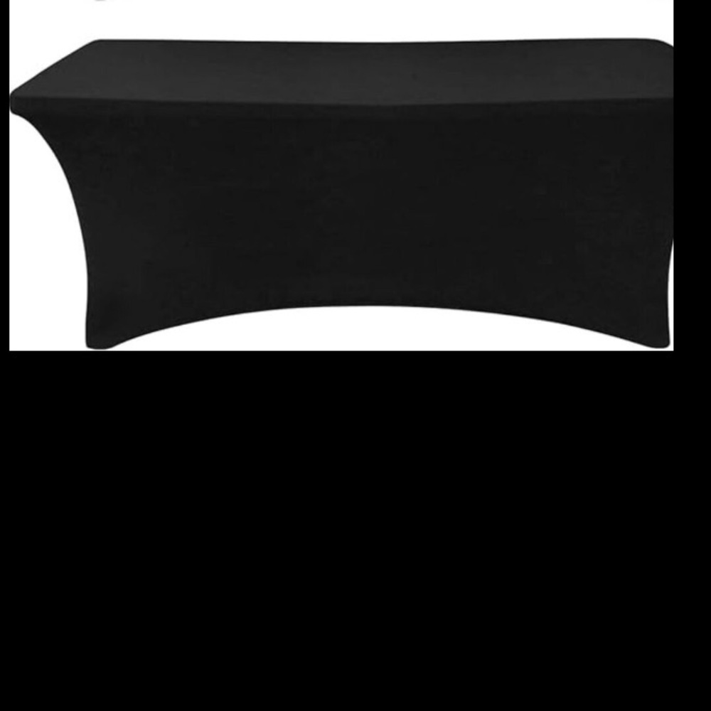 Separo Black Spandex Table Cover 8ft